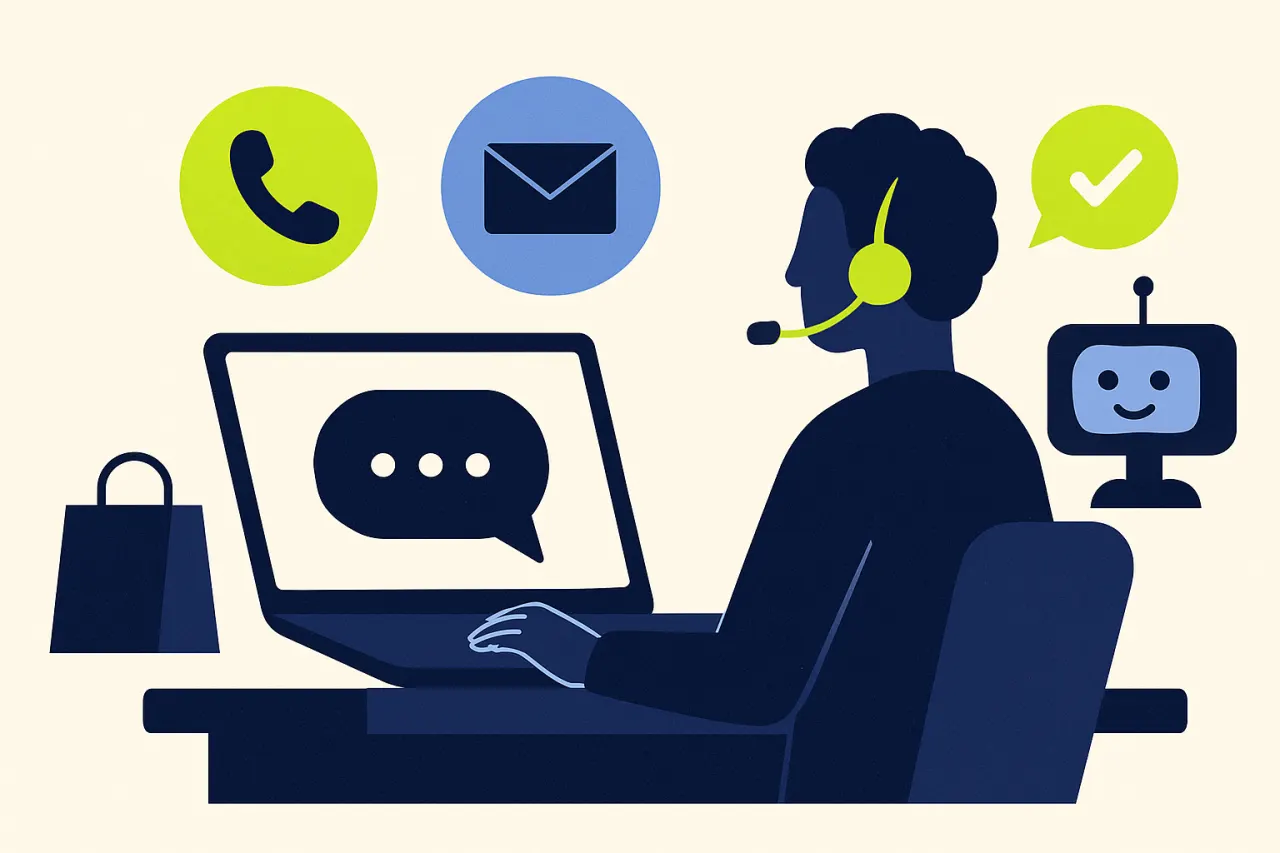 Serviceteam beantwoordt vragen via chat, mail en telefoon vanuit één overzicht